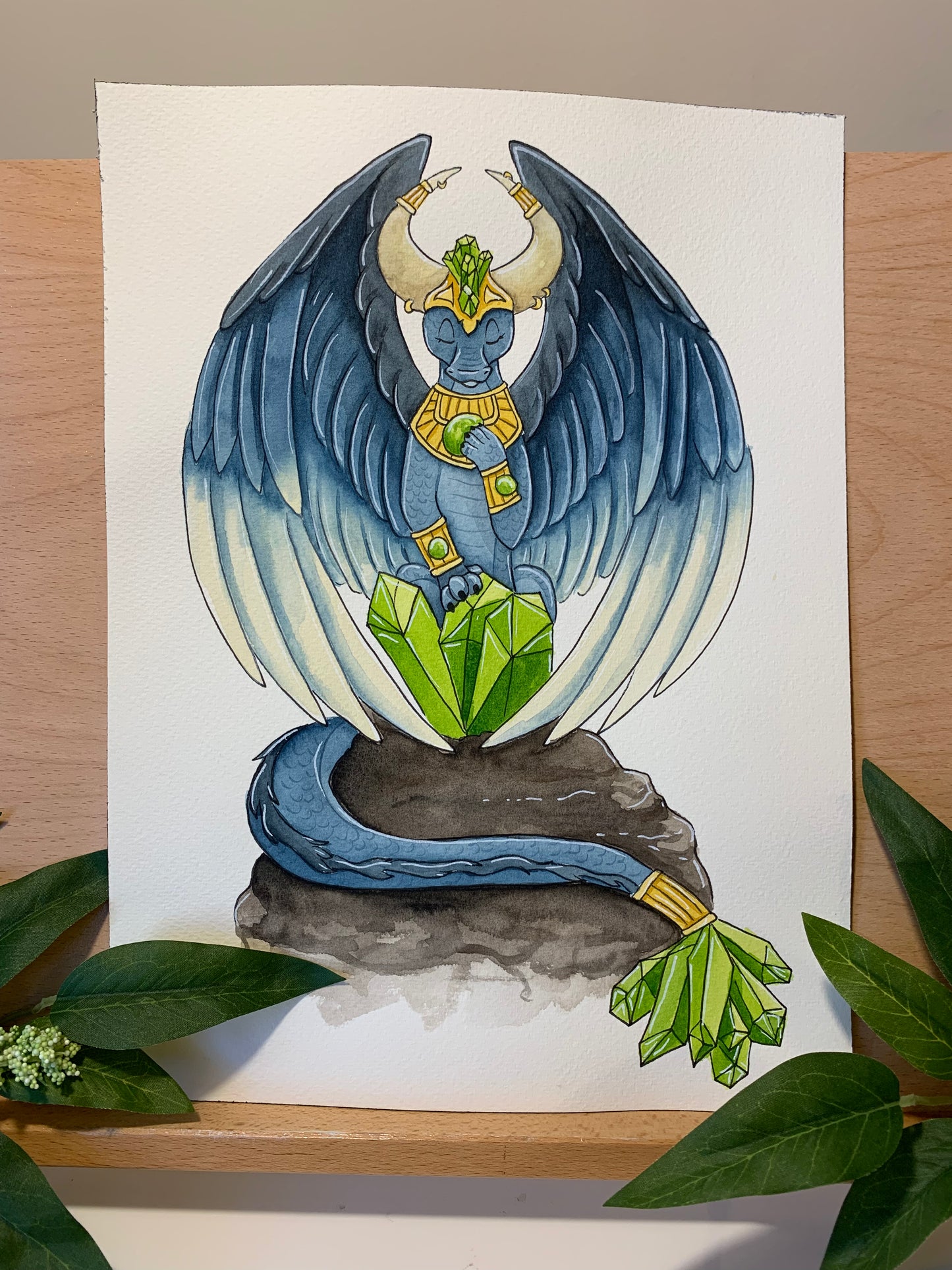 Original Painting: Peridot Dragon