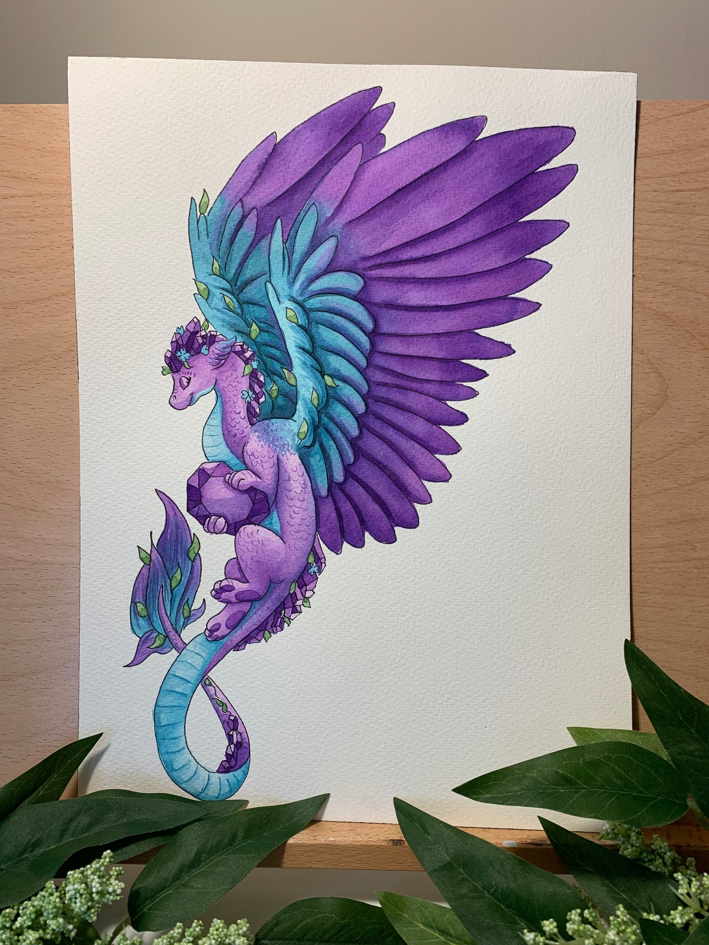 Original Painting: Amethyst Dragon