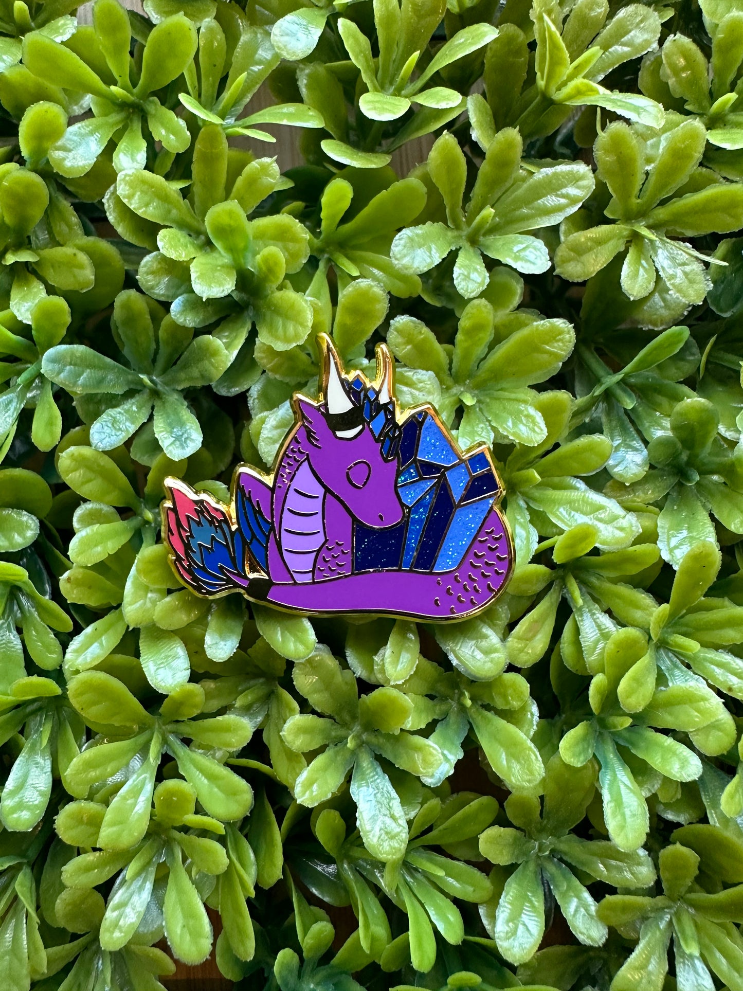 Sapphire Dragon Enamel Pin