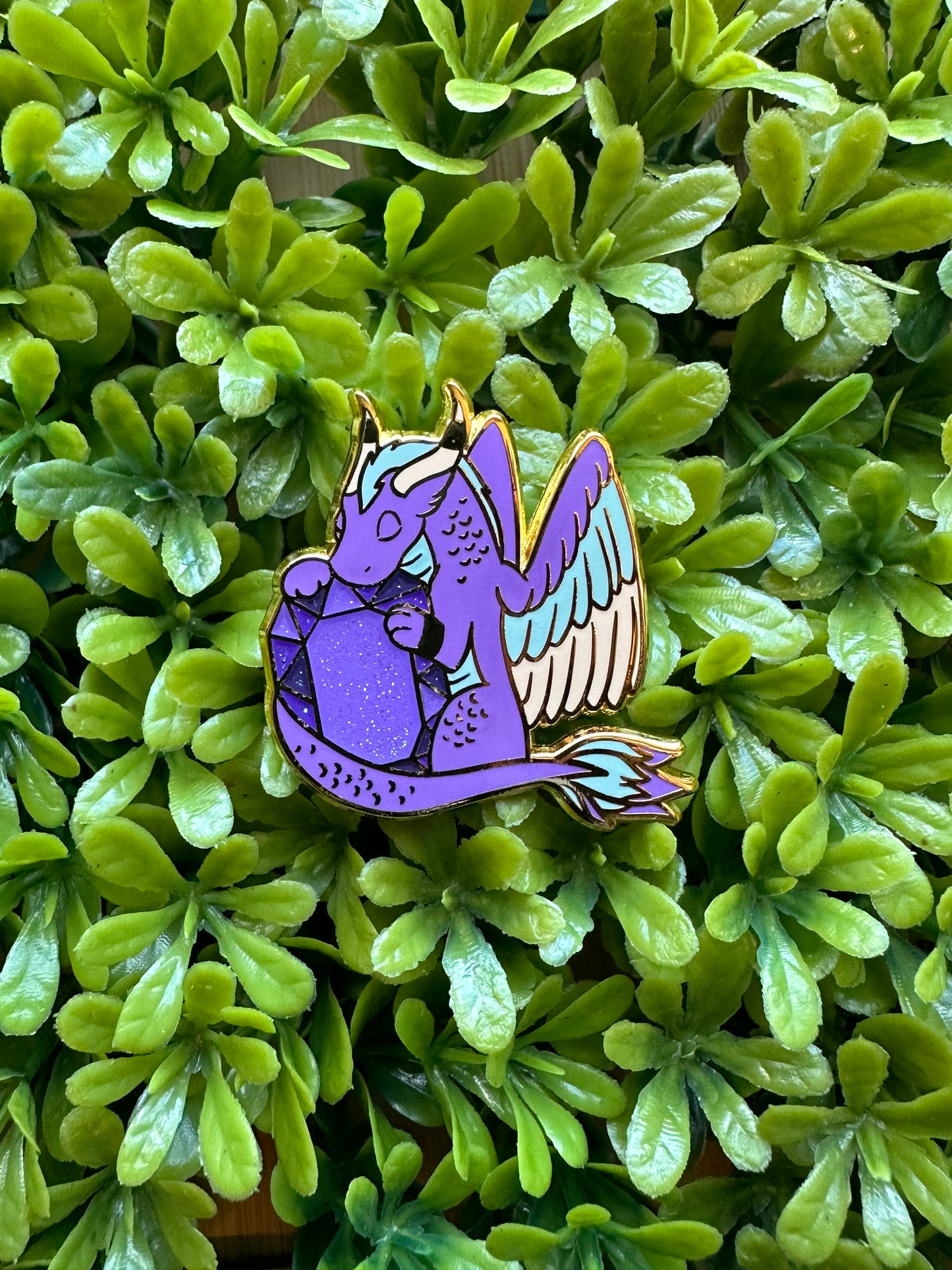 Amethyst Dragon Enamel Pin