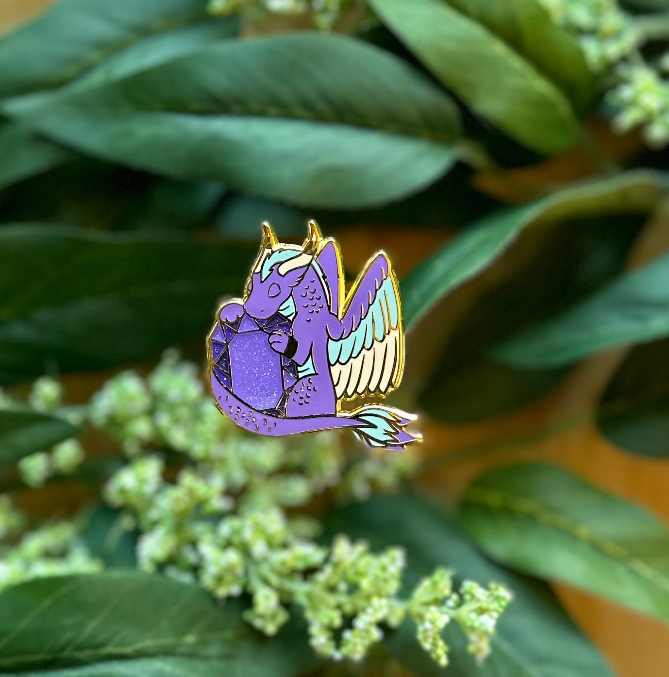 Amethyst Dragon Enamel Pin