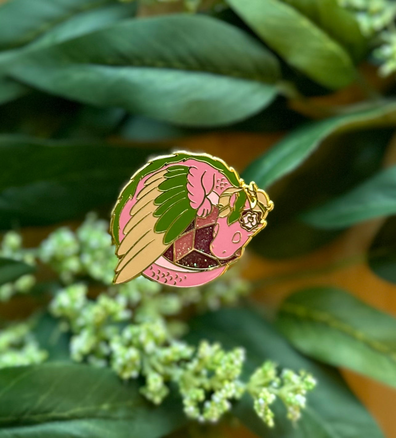 Garnet Dragon Enamel Pin