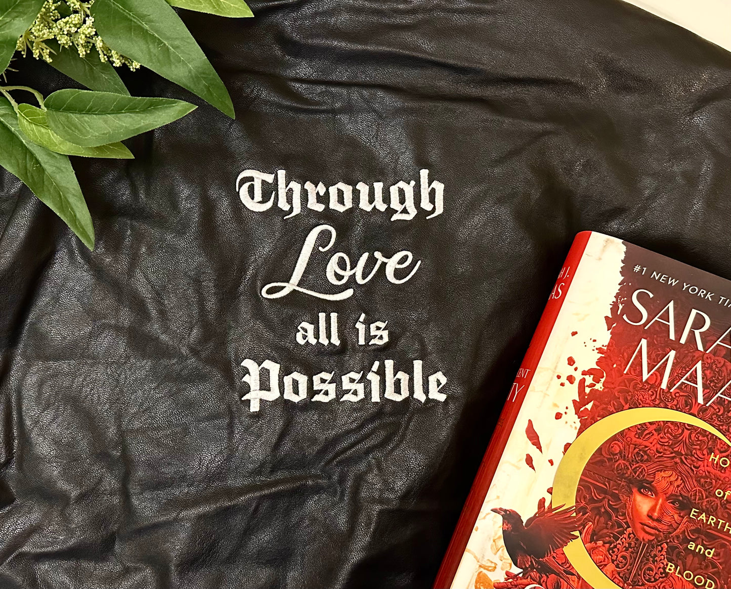 Embroidered Pack of Devils Leather Jacket