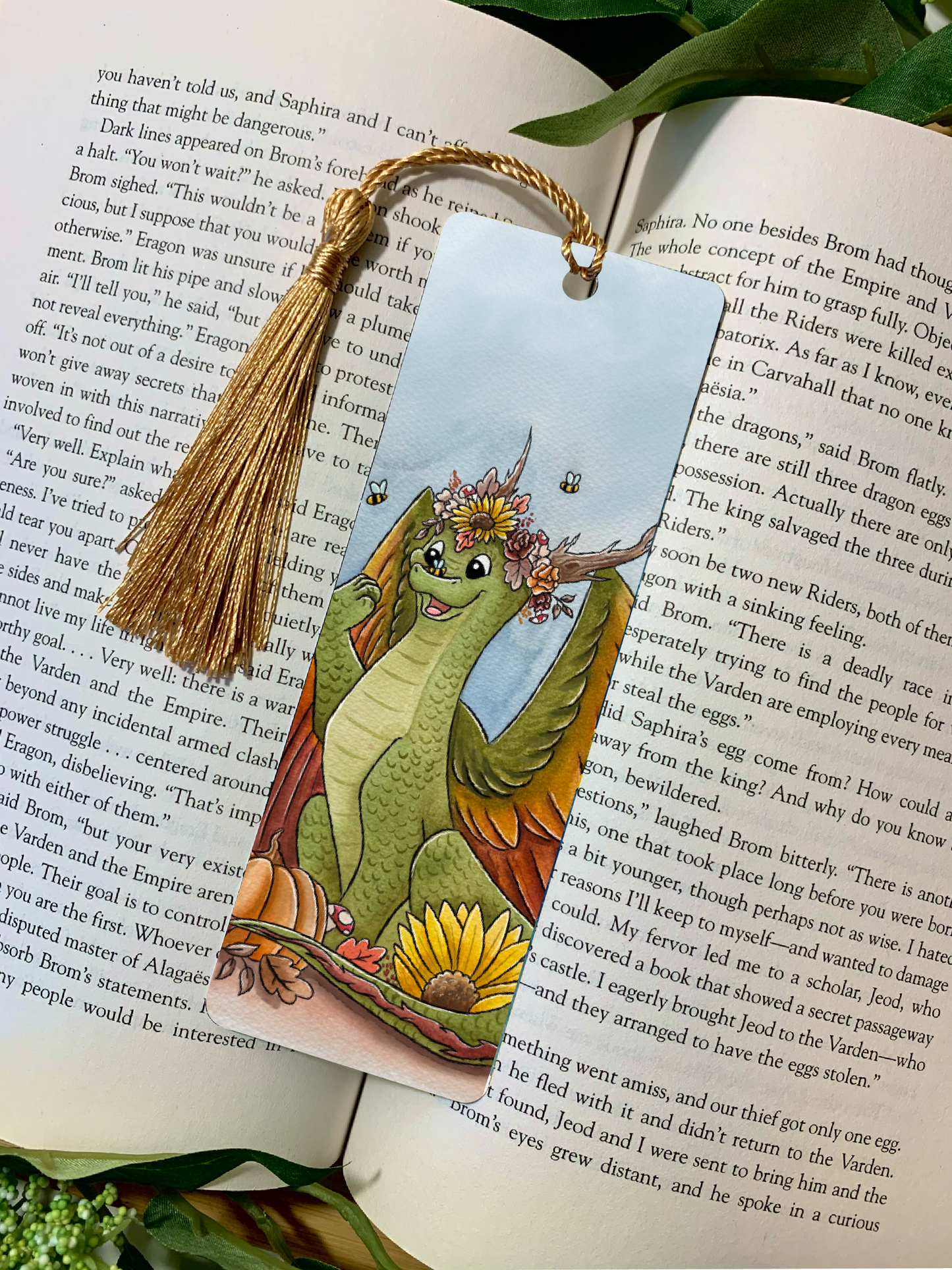 Bumblebee Kisses Dragon Bookmark