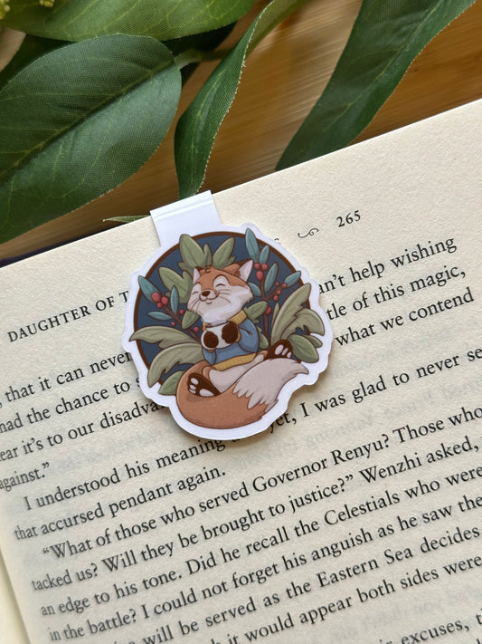 Foxy Brew With Background Magnetic Bookmark