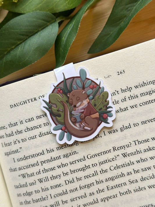 Otterly Delicious With Background Magnetic Bookmark