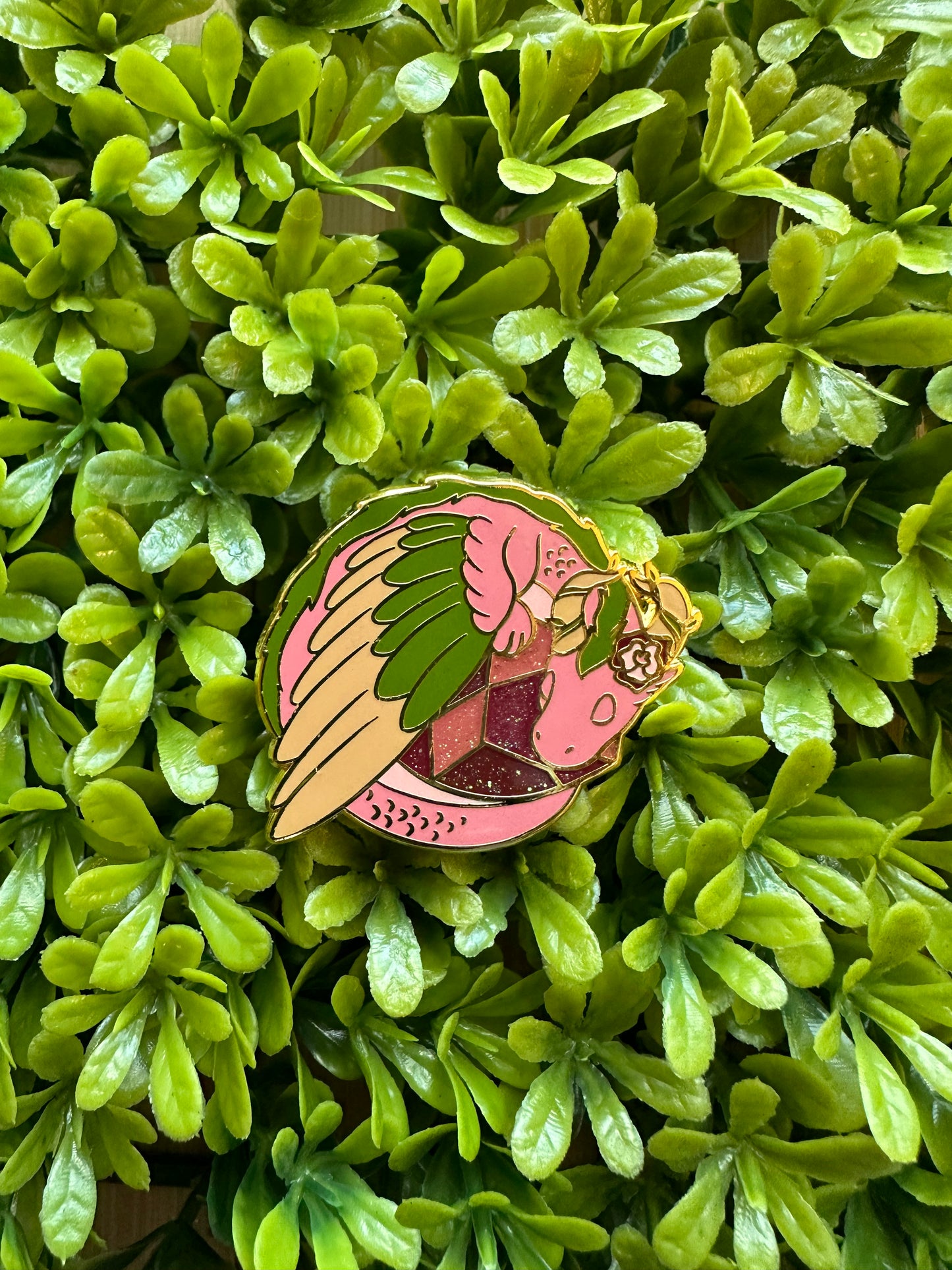 Garnet Dragon Enamel Pin