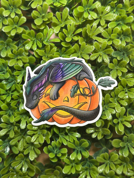 Pumpkin Dragon Sticker