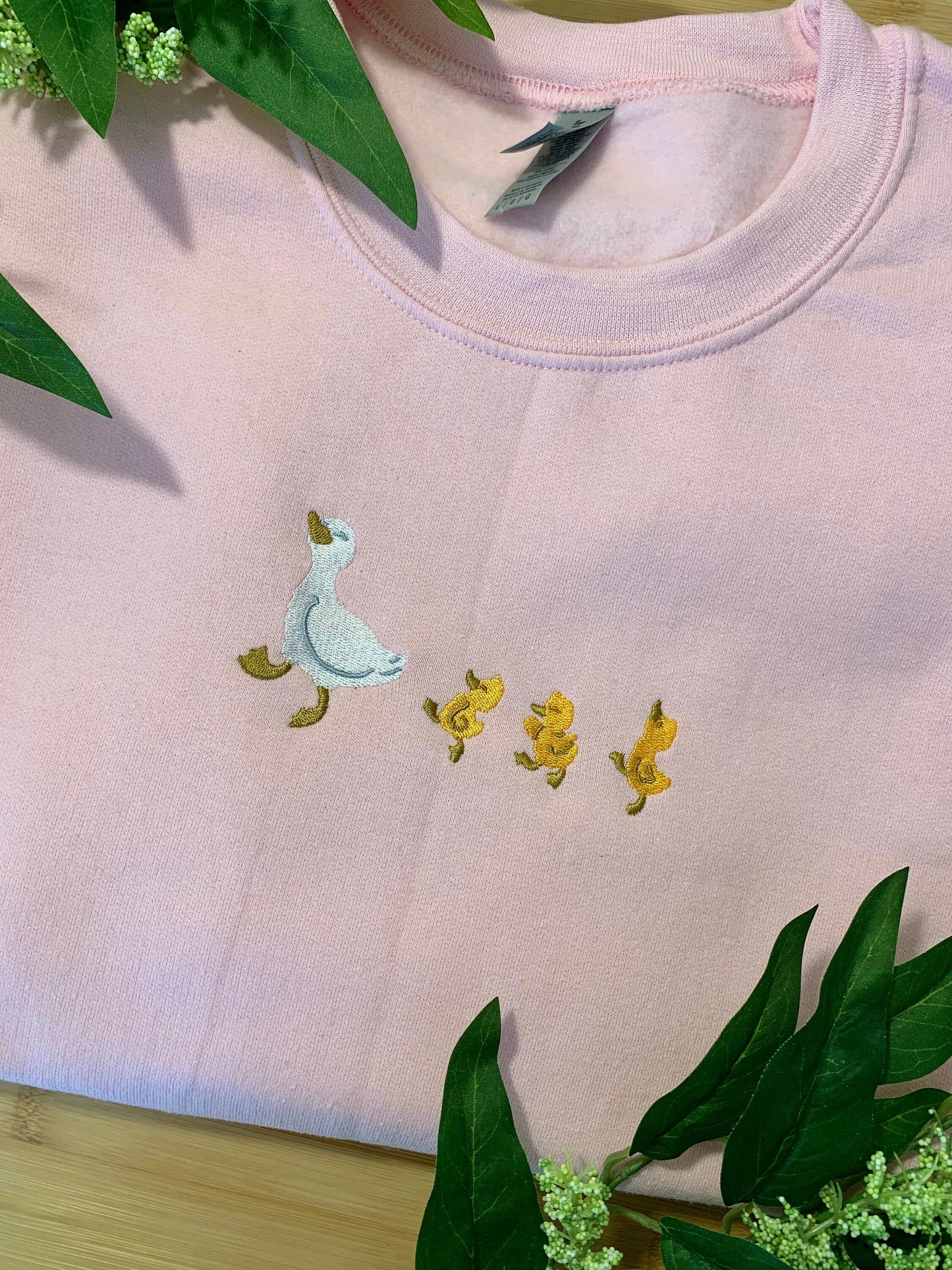 Marching Ducks Embroidered Sweater