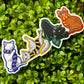 Scarved Cats Sticker