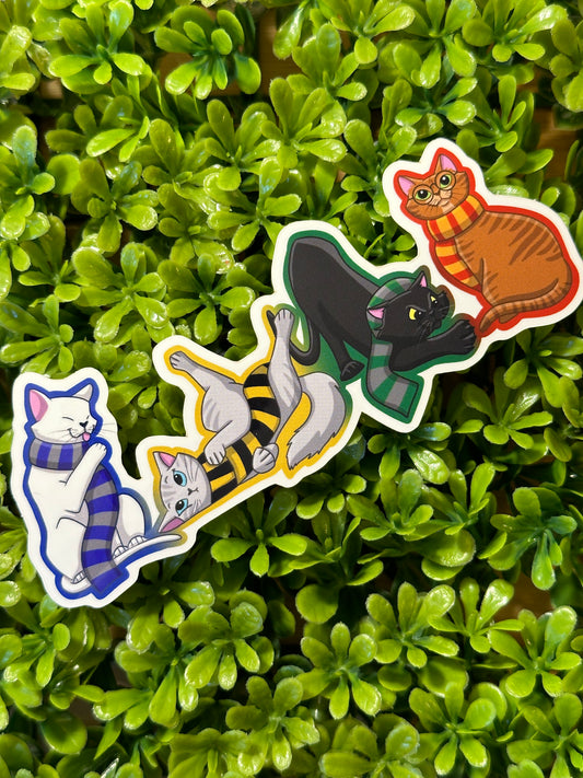 Scarved Cats Sticker