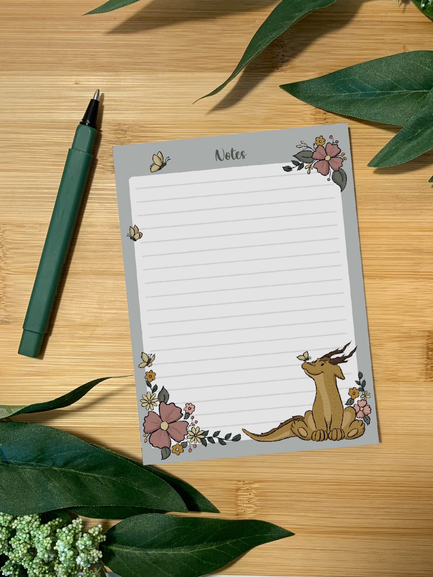 Butterfly Dragon Notepad