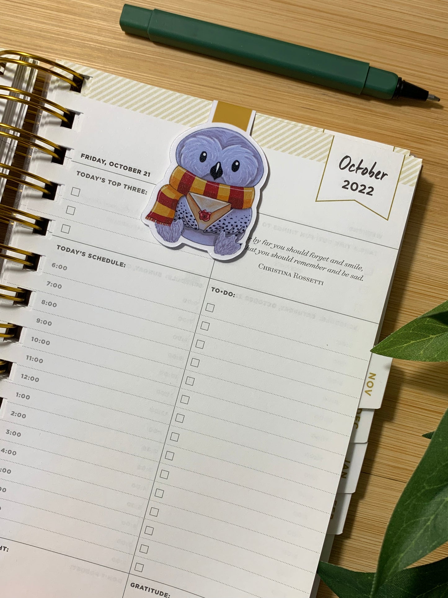 Messenger Owl Magnetic Bookmark