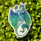 Glitter Aquamarine Dragon Sticker