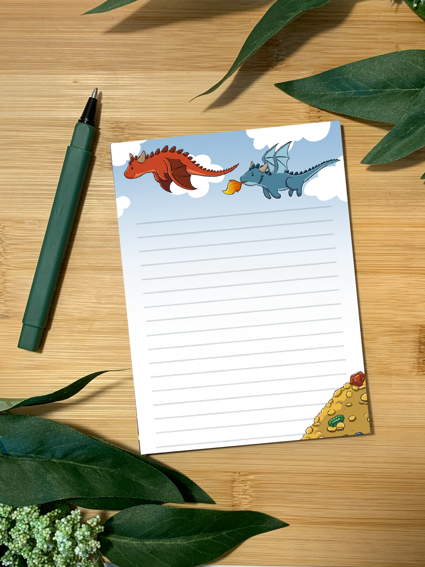 Playful Dragons Notepad