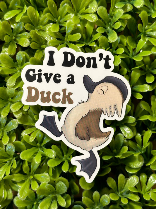 I Don't Give a Duck Sticker