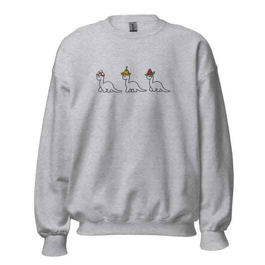 Embroidered Dino Line Sweatshirt