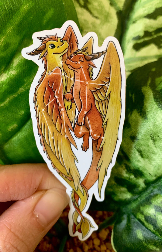 Zodiac Dragon Sticker: Gemini