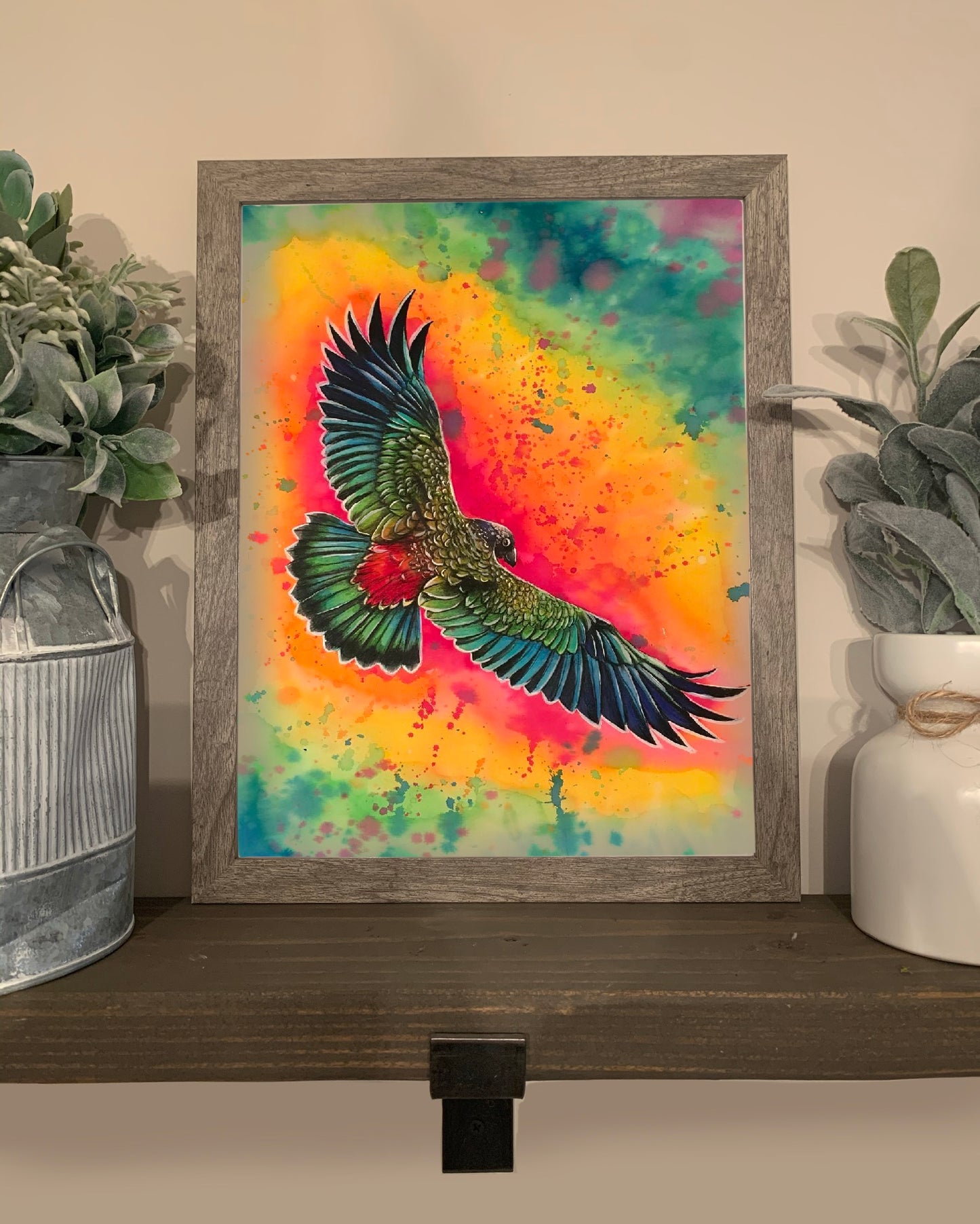 Rainbow Eagle Print