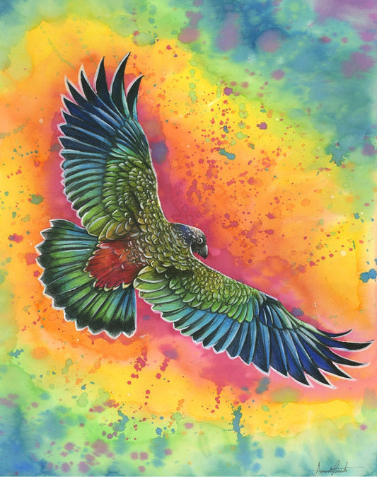 Rainbow Eagle Print