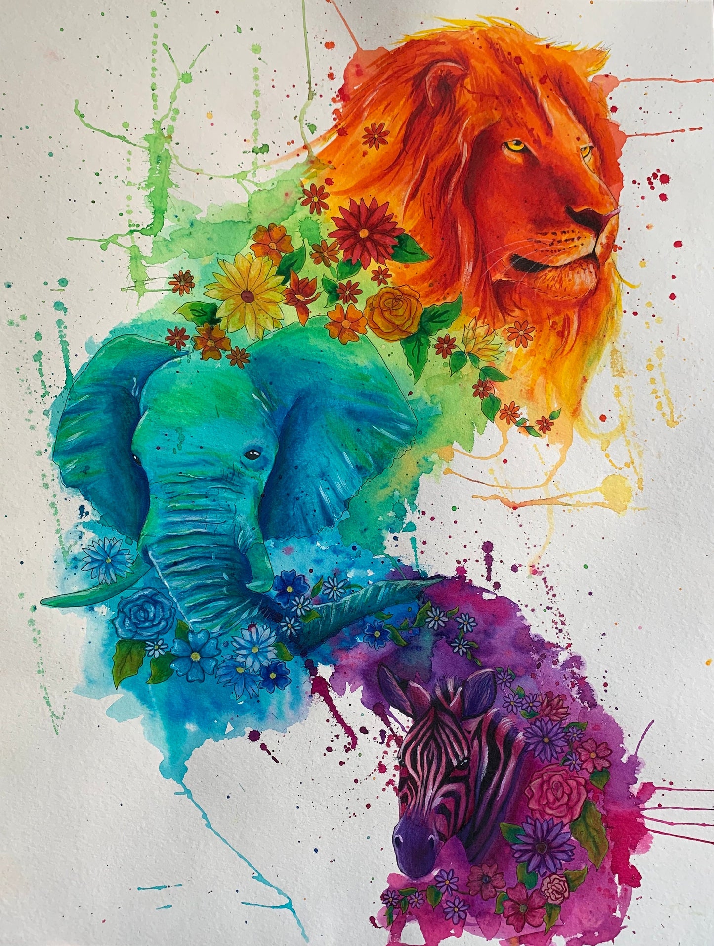 Rainbow Safari Print