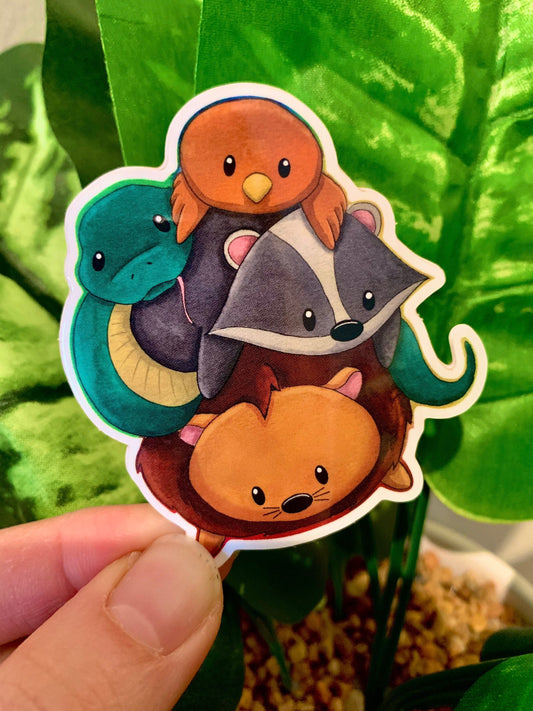 Cute Animal Pile Sticker