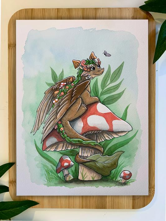 Mushroom Dragon Print