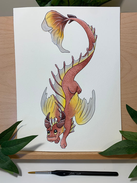 Original Painting: Cancer Dragon