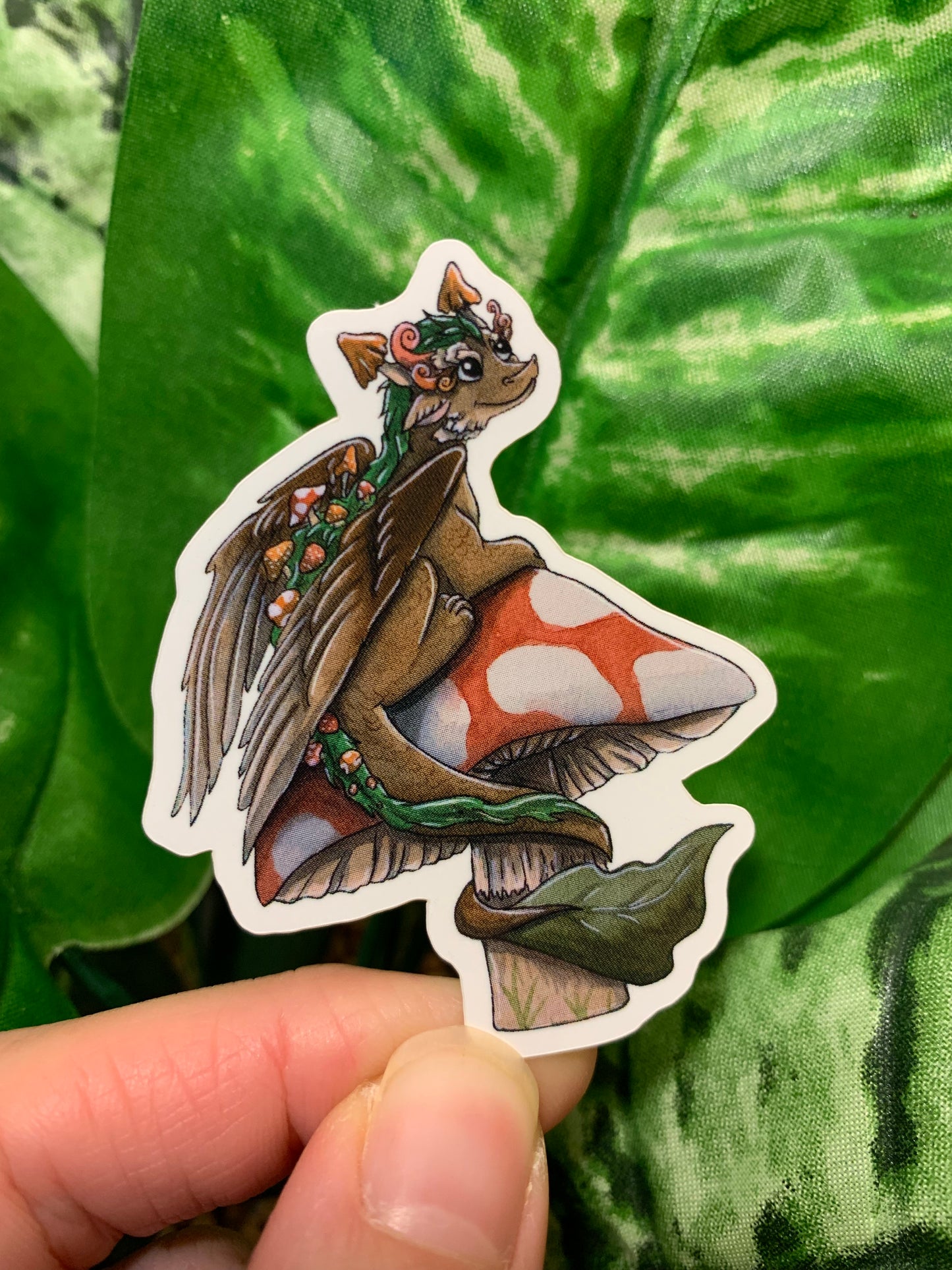 Mushroom Dragon Sticker