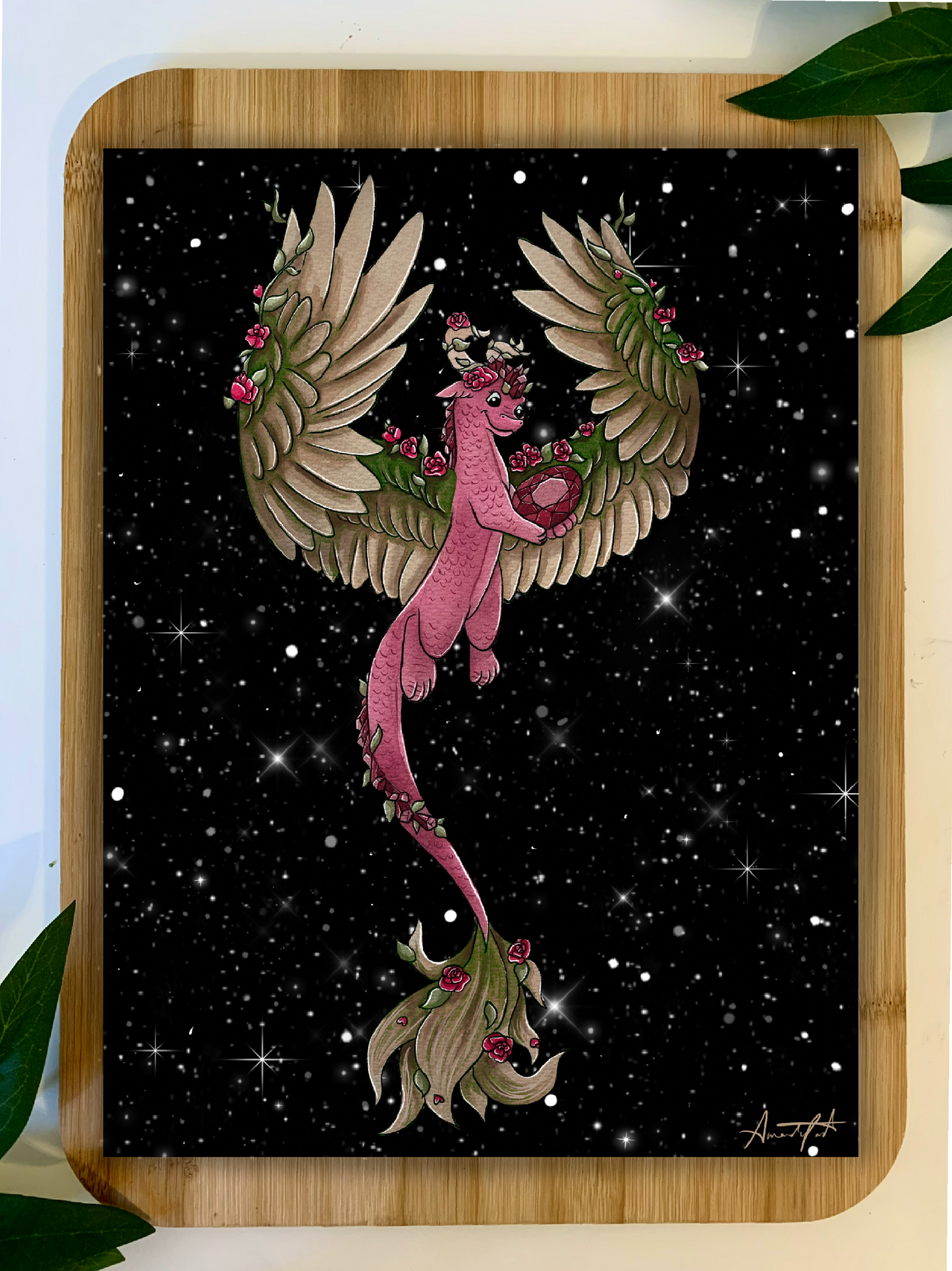 Garnet Dragon Print