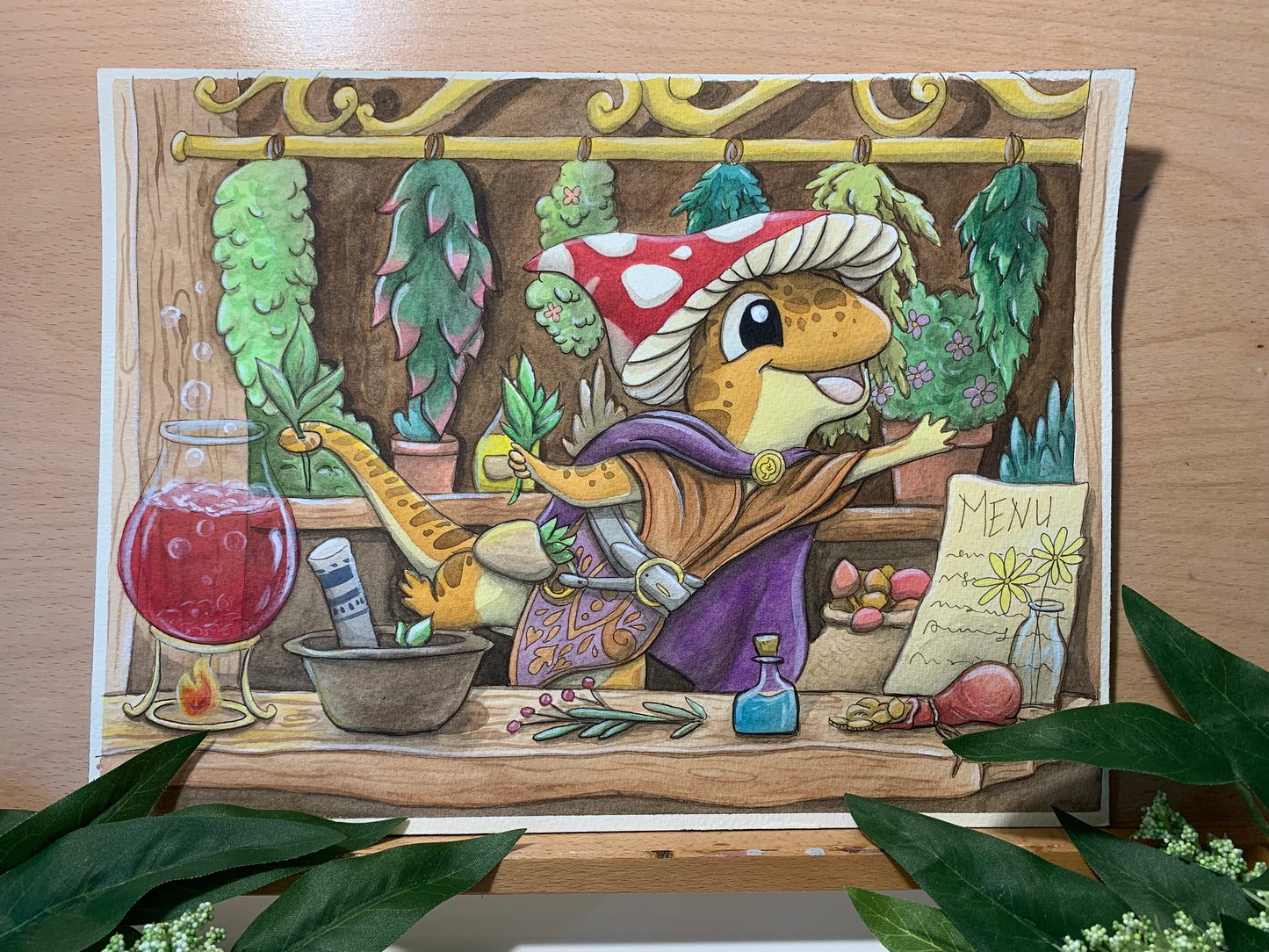 Original Painting: Herbalist Gecko