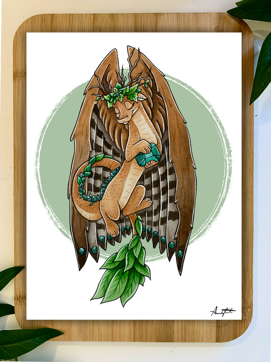 Emerald Dragon Print