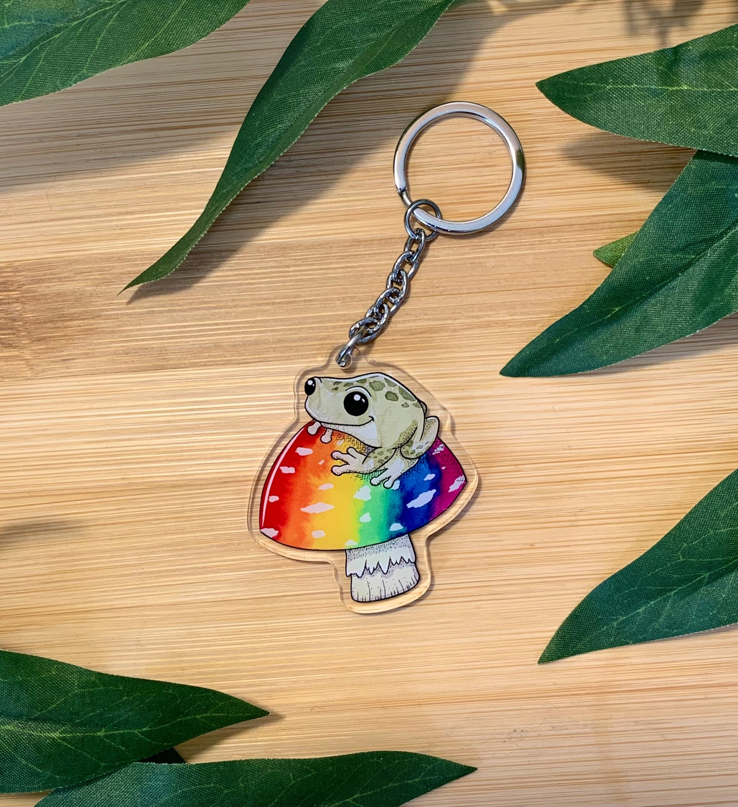 Rainbow Frog Keychain