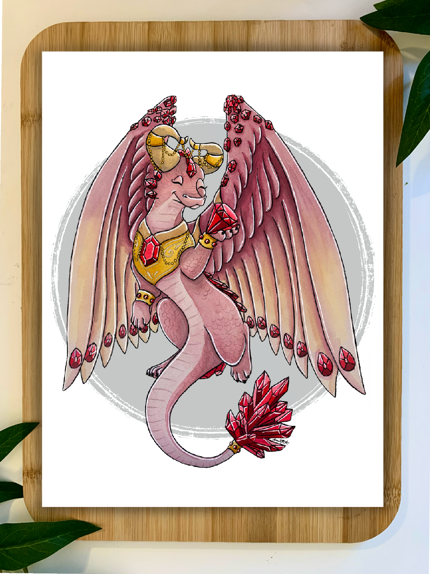 Ruby Dragon Print