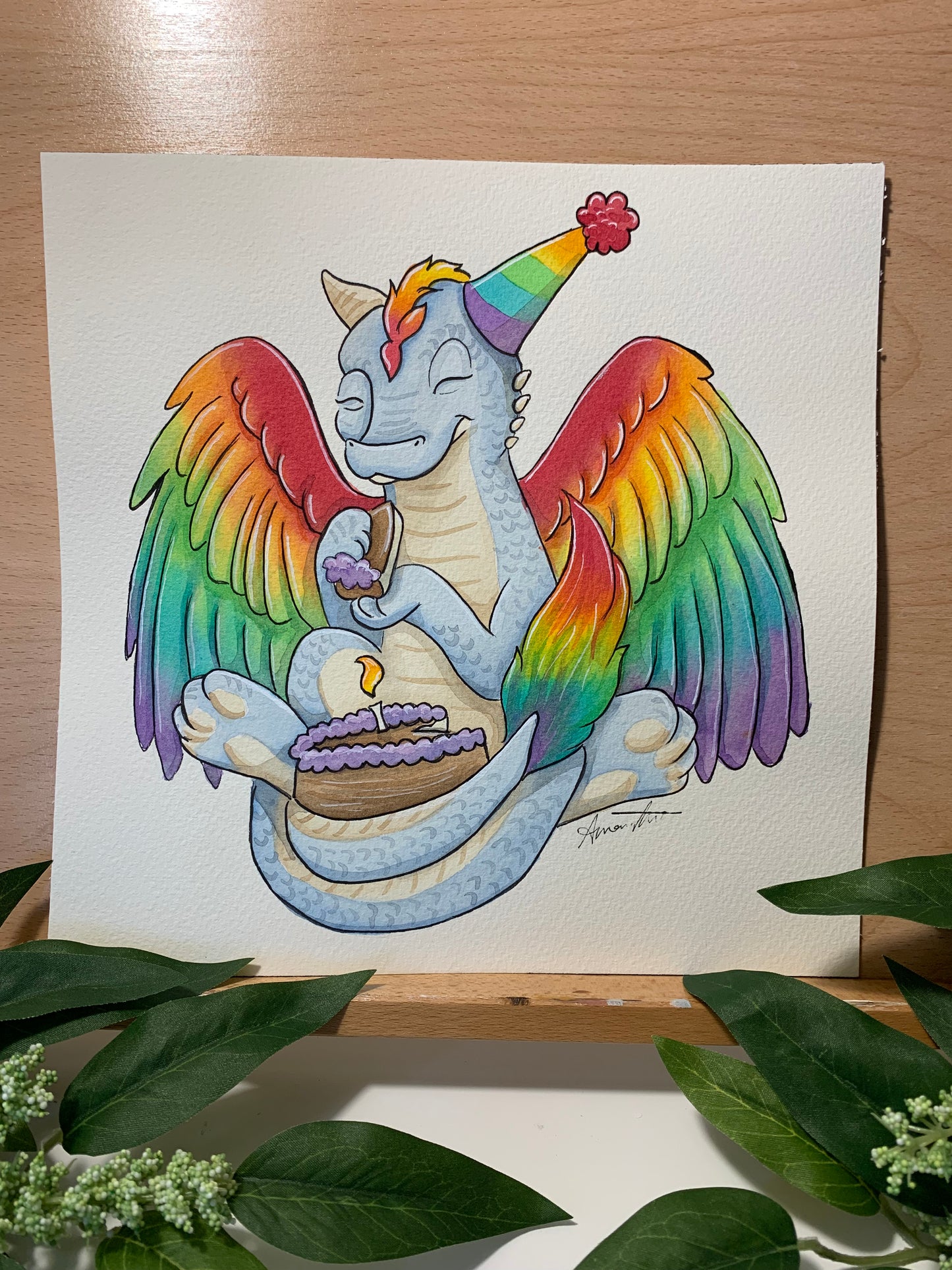 Original Painting: Birthday Dragon