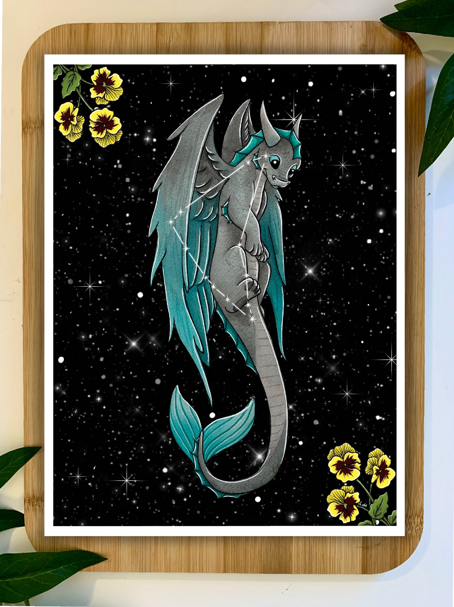 Zodiac Dragon Print: Capricorn