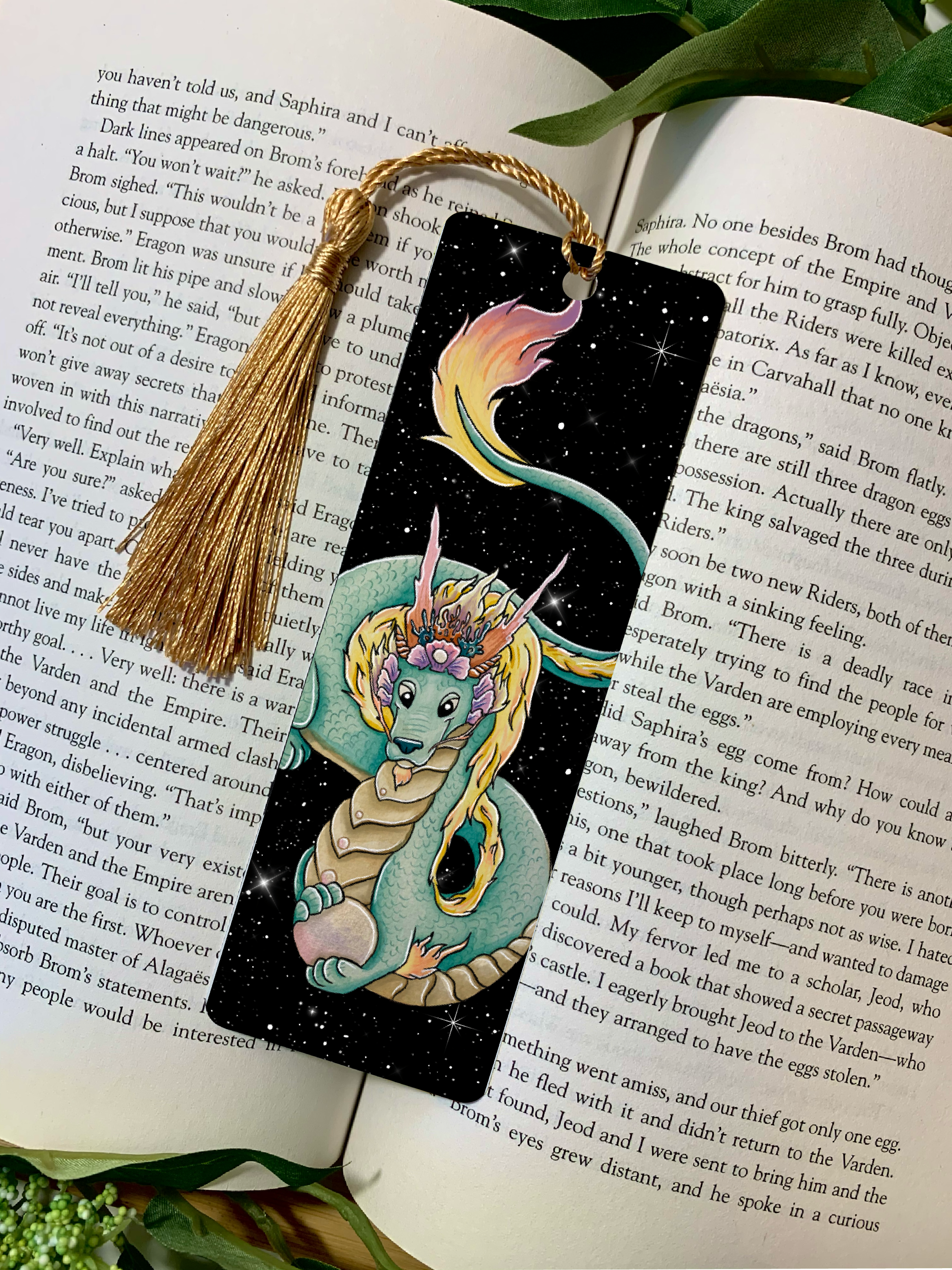 Citrine Dragon Bookmark – Parente Illustration