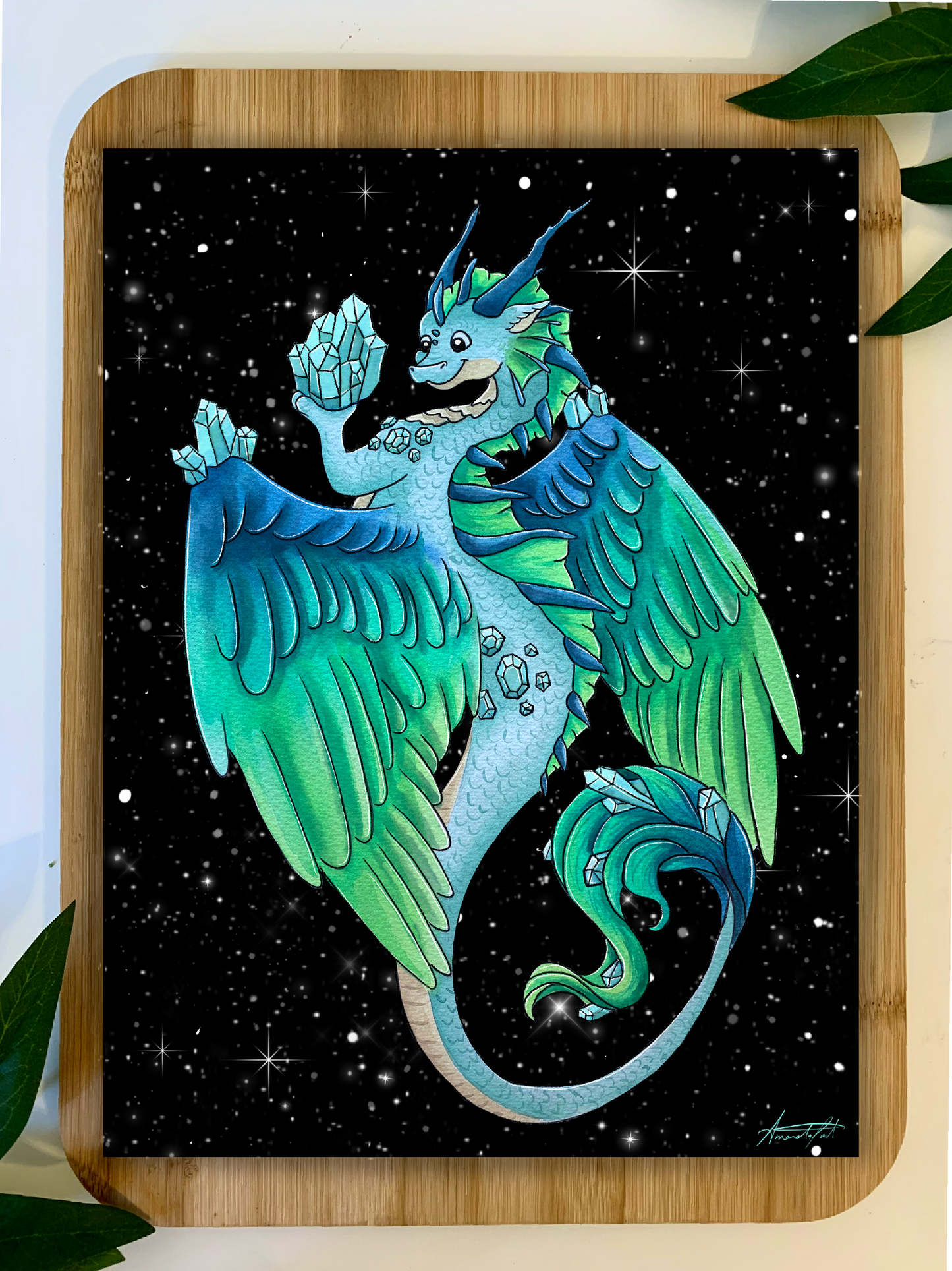 Aquamarine Dragon Print